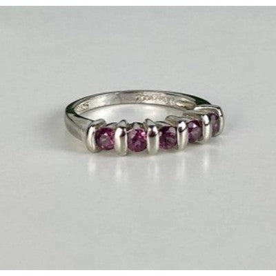 925 Sterling Silver Morganite Ring Size 6