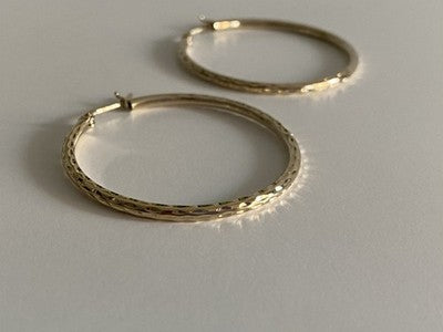 925 Sterling Silver Gold Plated Hoop Earrings