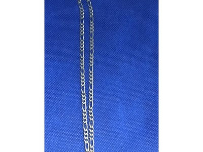 925 Sterling Silver Figaro Chain Italy 20.07 in