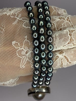 925 Sterling Silver Unique Bracelet Freshwater Pearls Lenght 8 Inch