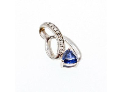 925 Sterling Silver London Blue Topaz Pendant