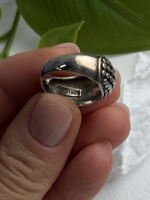 Vintage 925 Sterling Silver Dome Bubble Ring Size 7