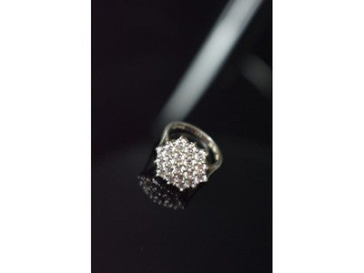925 Sterling Silver CZ Ring Size 6.5