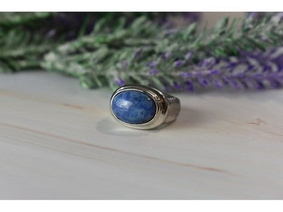 Vintage 925 Sterling Silver Sodalite Ring Size 6.5