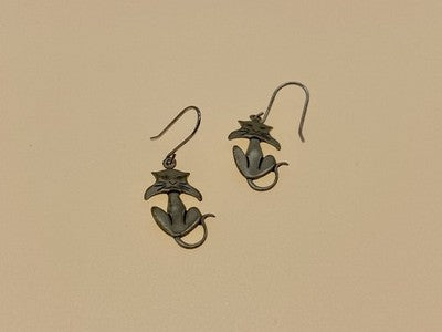 925 Sterling Silver "Cat" Earrings