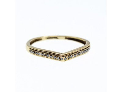 10K Yellow Gold Black Diamonds Ring Size 8