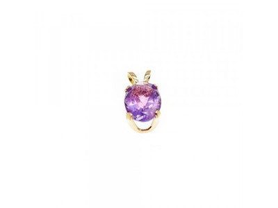 14K Yellow Gold Amethyst Pendant
