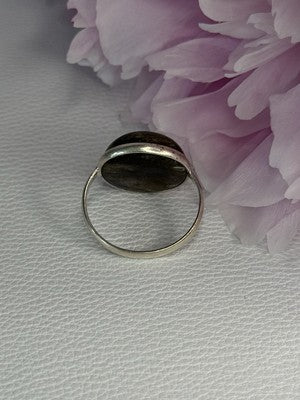 Vintage 925 Sterling Silver Labradorite Ring Size 7