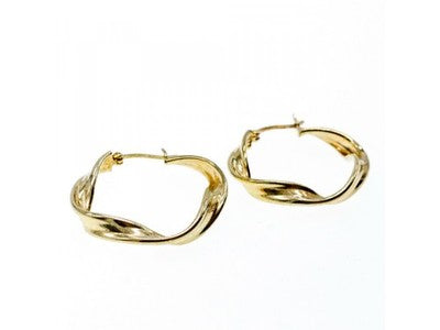 925 Sterling Silver Gold Plated Classic Earring