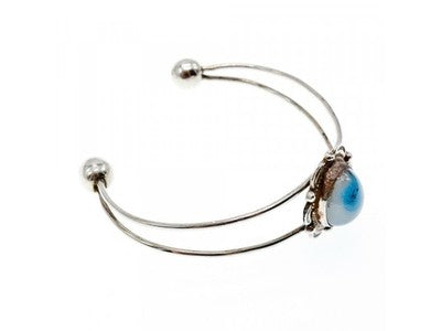 Vintage 925 Sterling Silver Agate Bracelet