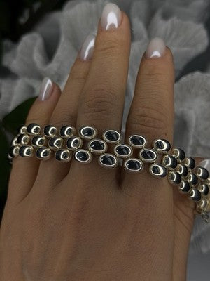 Italy Milor Elegant Design 925 Sterling Silver Bracelet Size 7.5