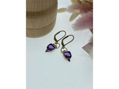 Vintage 925 Sterling Silver Tanzanite Earrings