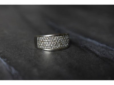 925 Sterling Silver CZ Ring Size 8