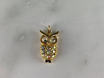 Pendant in Gilding With CZ "Owl"