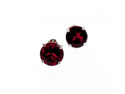 925 Sterling Silver Garnet Earrings