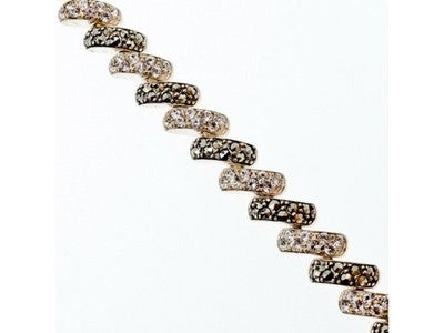 925 Sterling Silver CZ & Marcasites Bracelet
