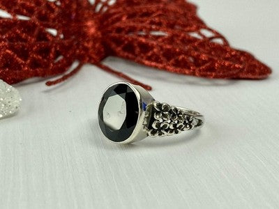 925 Sterling Silver Black Onyx Ring Size 11.75