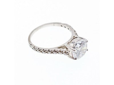 925 Sterling Silver CZ Ring Size 6.75