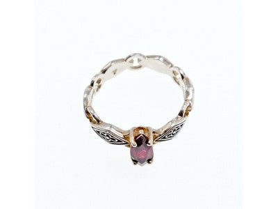925 Sterling Silver Almandine Ring Size 7