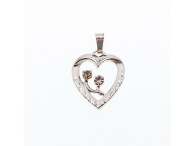 925 Sterling Silver CZ "Heart" Pendant