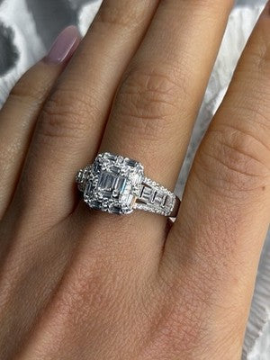 Beautiful Shiny 925 Sterling Silver Cz Ring Size 10