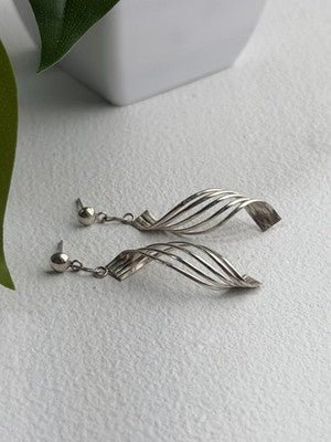 Elegant Vintage 925 Sterling Silver Earrings