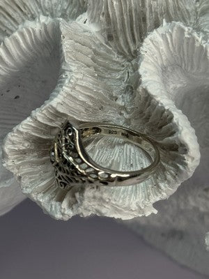 925 Sterling Silver Beryl Ring Size 8