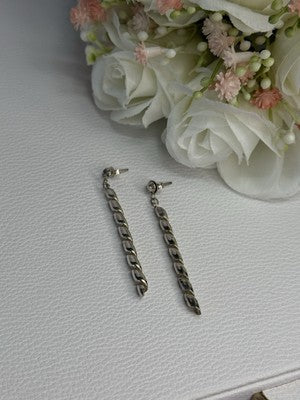 Art Design 925 Sterling Silver Earrings Length 2 Inch