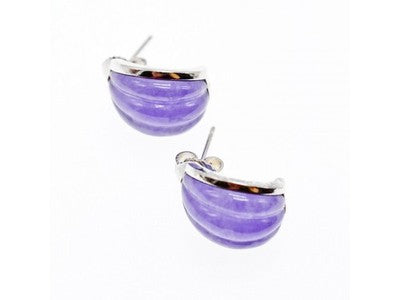 925 Sterling Silver Agate Stud Earrings