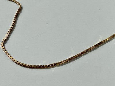 925 Sterling Silver Gold Plated Chain Italy 23.6 In