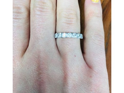 925 Sterling Silver CZ Ring Size 6.5