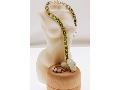 925 Sterling Silver Nephrite Stud Earrings