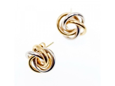 14K White & Yellow Gold Earrings