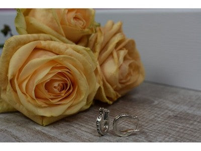 925 Sterling Silver CZ Classic Earrings Thailand