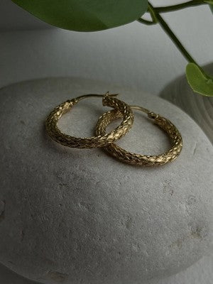 Made in Italy 10K Yellow Gold Hoop Earrings