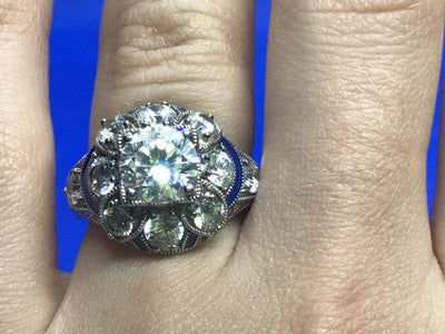 925 Sterling Silver CZ Ring Size 6.5