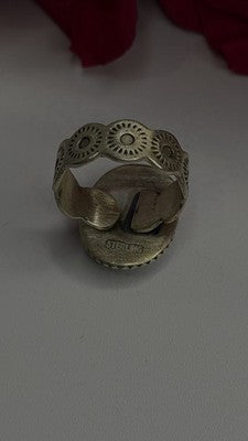 Adjustable Vintage 925 Sterling Silver Blue Turquoise Ring