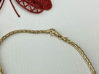 925 Sterling Silver Gold Plated Necklace Italy