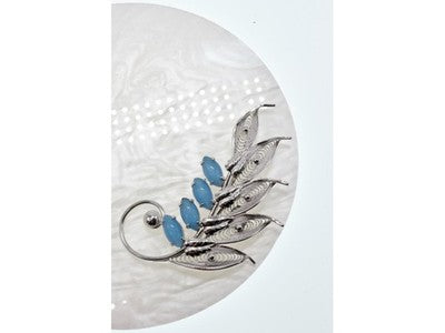 925 Sterling Silver Larimar Brooch