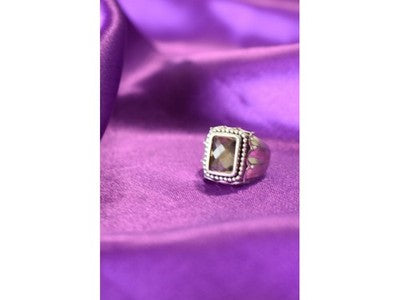 925 Sterling Silver Hessonite Ring Size 6.5