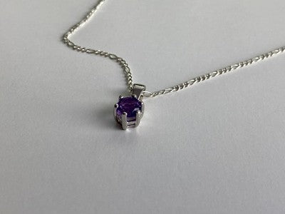 925 Sterling Silver Iolite Chain With Pendant