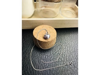 925 Sterling Silver "Heart" Chain With Pendant Italy