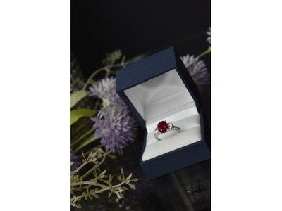 925 Sterling Silver Pink Topaz and CZ Ring Size 6.5