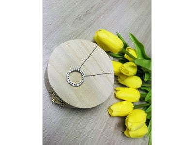 925 Sterling Silver CZ Chain With Pendant