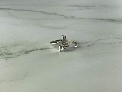 925 Sterling Silver CZ "Love" Ring Size 8