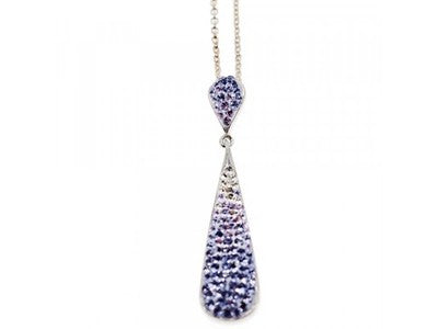 925 Sterling Silver CZ "Drop" Chain With Pendant