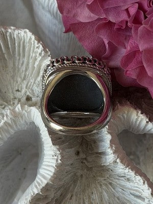 Beautiful 925 Sterling Silver Marcasite Ring Size 5