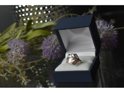 925 Sterling Silver Mother of Pearl Inserts Ring Size 6.5
