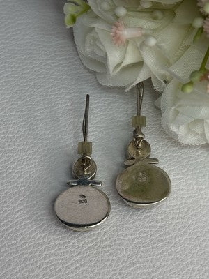925 Sterling Silver Onyx Earrings Length 1.55 Inch