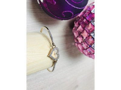 925 Sterling Silver Gold Plated "Heart" Bracelet